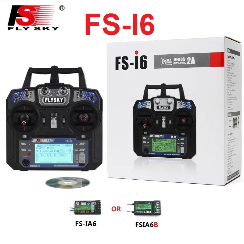 Flysky FS i6 2 4G 6ch RC передатчик контроллер с iA6 IA6B приемник для вертолета самолет