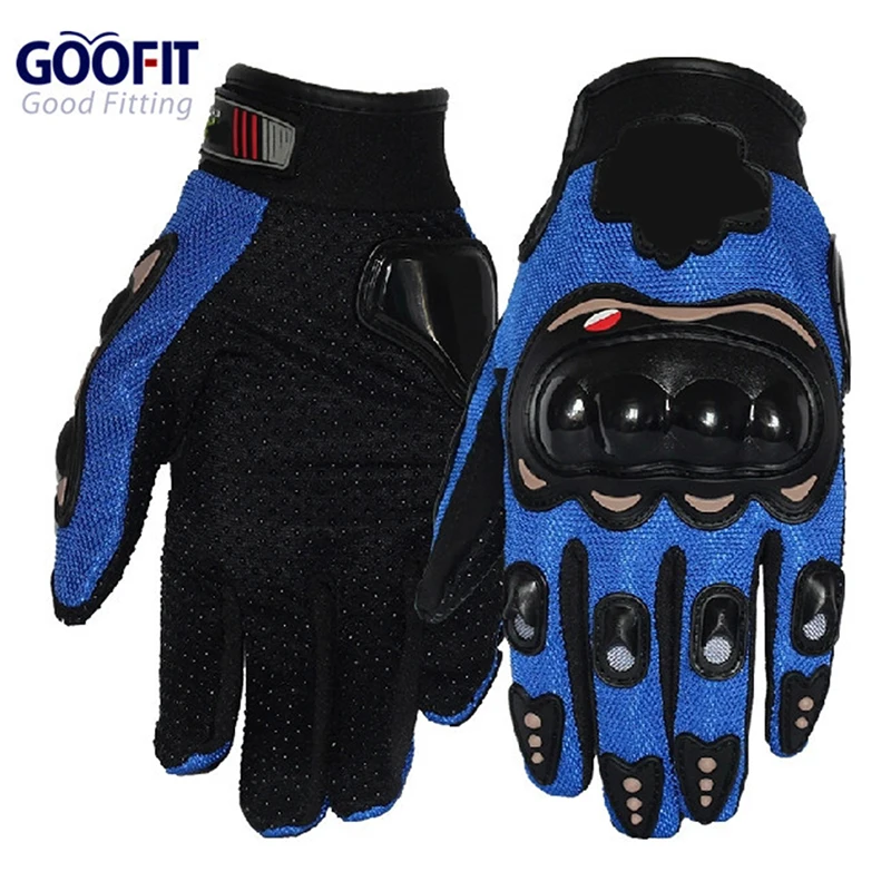 GOOFIT Full Finger Red Sports Motorcycle Gloves Bicycle Breathable Mesh Fabric Slip Motorbike Racing Motocross Leather MCS-01D GOOFIT Full Finger Red Sports Motorcycle Gloves Bicycle Breathable Mesh Fabric Slip Motorbike Racing Motocross Leather MCS-01D