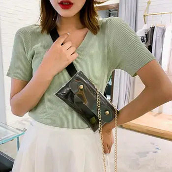 

Solid Color PVC Envelope Shape Women Crossbody Shoulder Bag Waist Fanny Pack