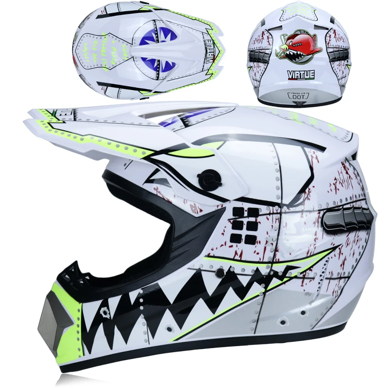 Высокое качество мотоциклетный шлем защитный capacete мотоцикл для женщин и мужчин внедорожных мотокросса шлемы DOT утвержден - Цвет: 15a