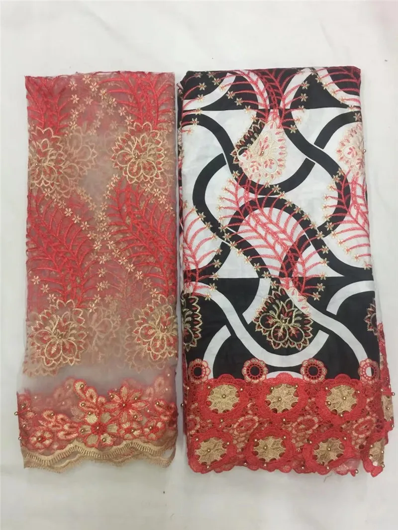 (6 + 2 метров) JFT1205-6 afrikanische вакс druckt gewebe Новая африканская Hochzeit DRUCK MIT stickerei батик | Дом