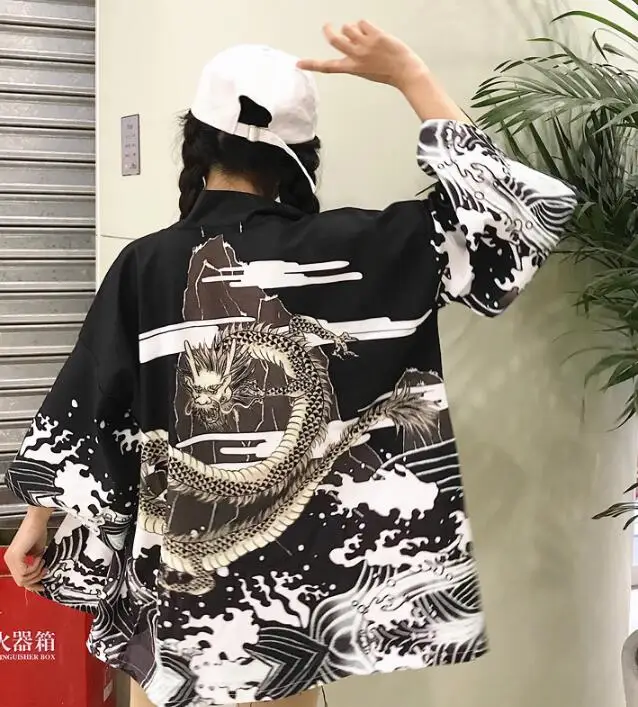 Woman Coat Japanese Kimono Summer Cardigan Kimono Yukata Woman Summer Loose Thin Outer Garment