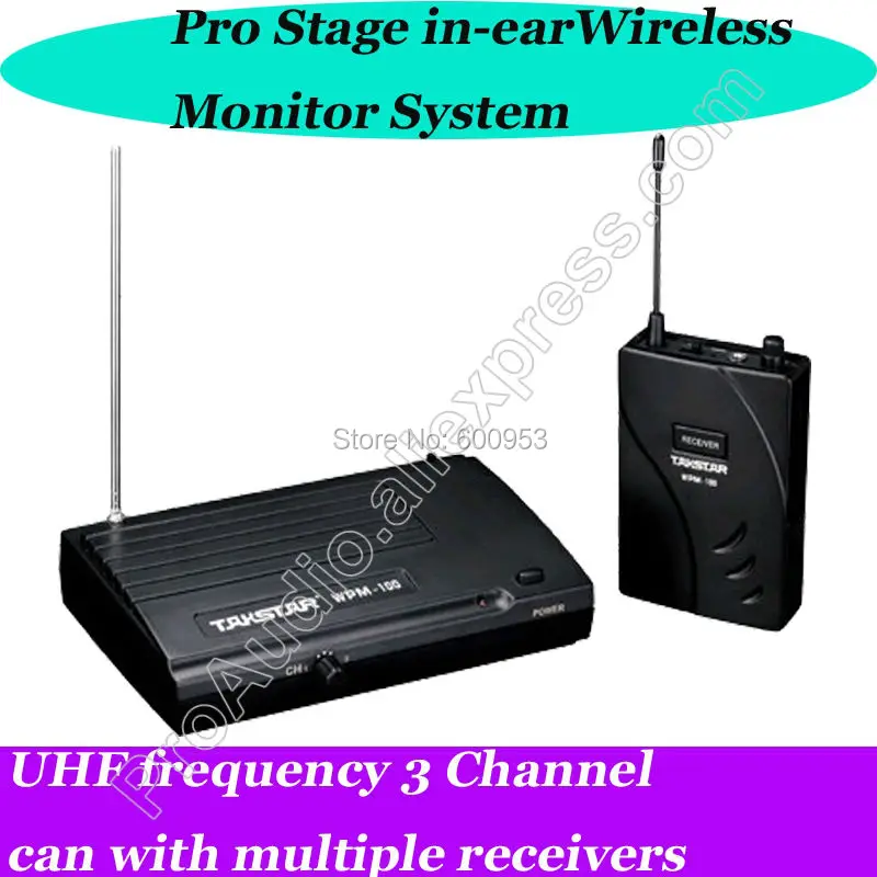 Takstar wpm-100 Wireless Recording studio Monitor System In-Ear UHF Wireless Headset Transmitter Receiver stage Monitor Takstar wpm-100 Wireless Recording studio Monitor System In-Ear UHF Wireless Headset Transmitter Receiver stage Monitor