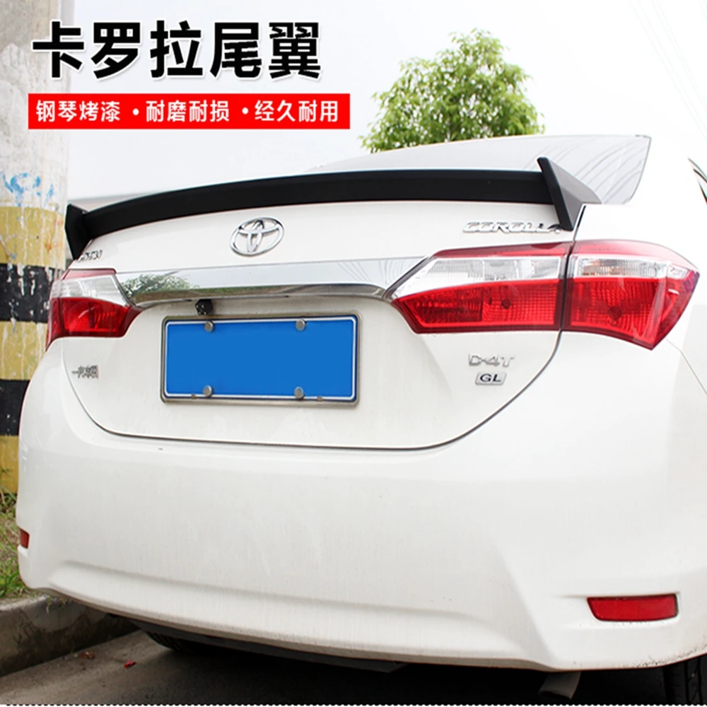 

SHCHCG ABS Plastic Unpainted Color Rear Roof Trunk Boot Spoiler Wing Car Styling For Toyota Corolla TRD Style Spoiler 2014-2017