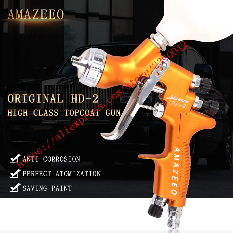 

HVLP HD-2 Spray Gun Gravity Feed for all Auto Paint Topcoat Touch-Up 600ml 1.3mm Car Paint Gun Furniture Spray Gun