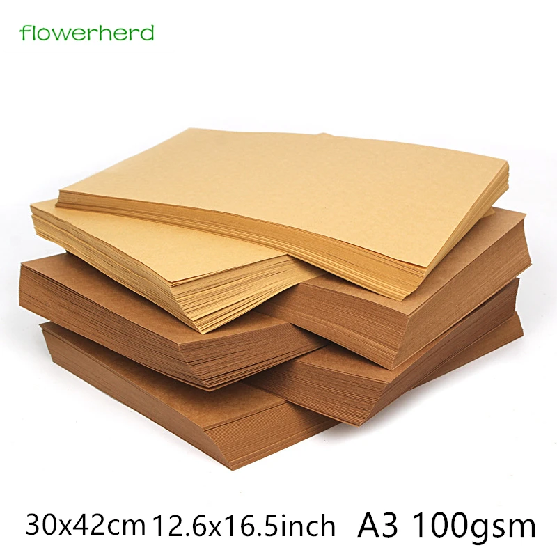 10/20/50 шт. коричневая крафт бумага A3 30x42 см 100 г/м2|cardboard thick|cardboard diycardboard a3 |