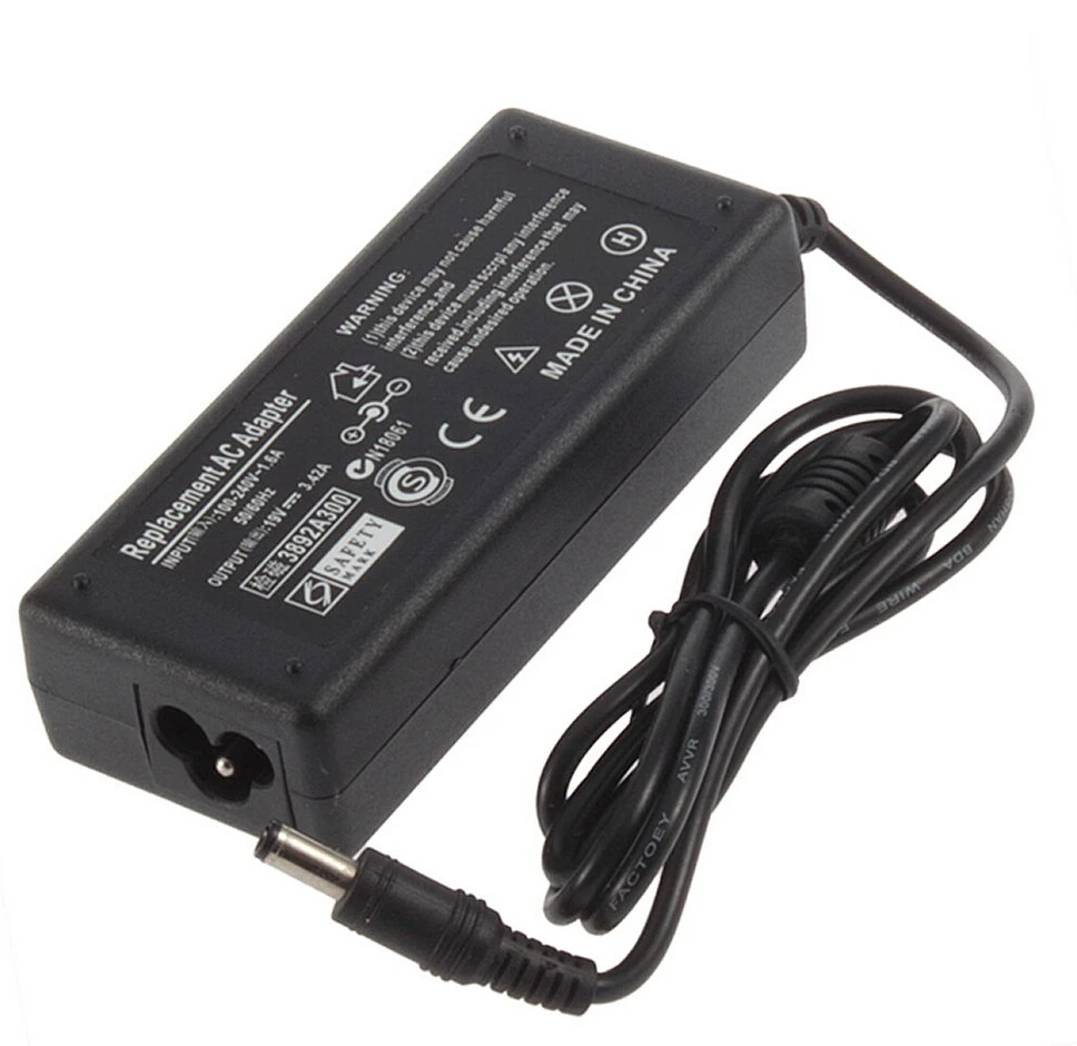 19 V 3.42A 65 W AC/DC Питание адаптер зарядное устройство для Toshiba Satellite A135-S2386 L455-S5975 PA3715U-1ACA ноутбука