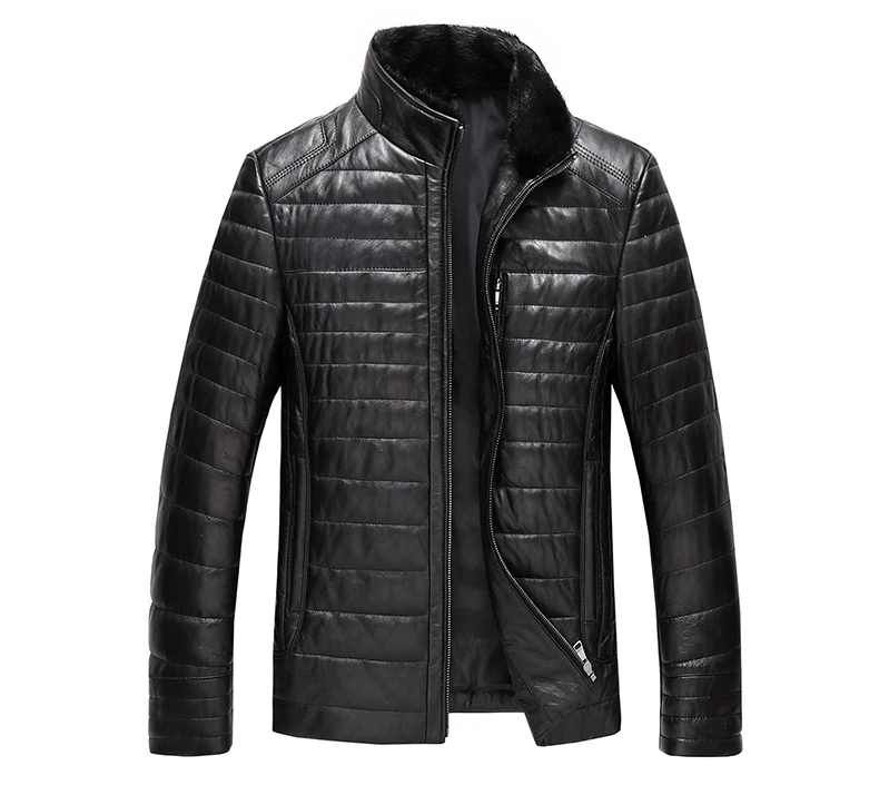 Мужская куртка из натуральной кожи, зимнее пуховое пальто, черные пальто, большие размеры 6XL, мужские зимние куртки
