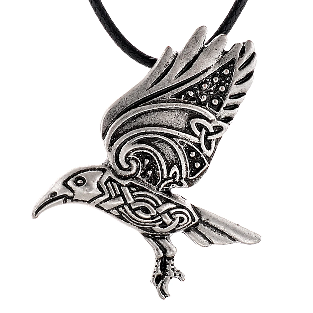 

Flying Raven Triquetra Raven Pendant Crow Knotwork Amulet Pagan Jewelry Best Friend Pendants