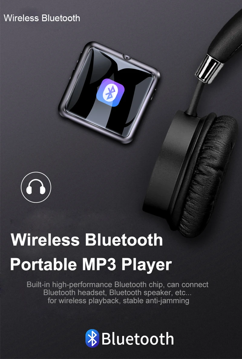 Mahdi M260 Mp3 плеер Bluetooth 4,1 диктофон музыкальный плеер Mp3 сенсорный экран Портативный HIFI USB Металл TF карта Fm видео мини