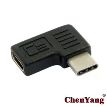 Chenyang câble 90 degrés à droite et à gauche coudé USB 3.1 type c mâle à femelle Extension adaptateur pour ordinateur portable et tablette et téléphone portable 