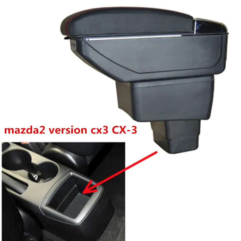 

For mazda2 skyactiv version cx3 CX-3 armrest box central Store content box with cup holder ashtray USB for Mazda CX-3 CX 3 CX3