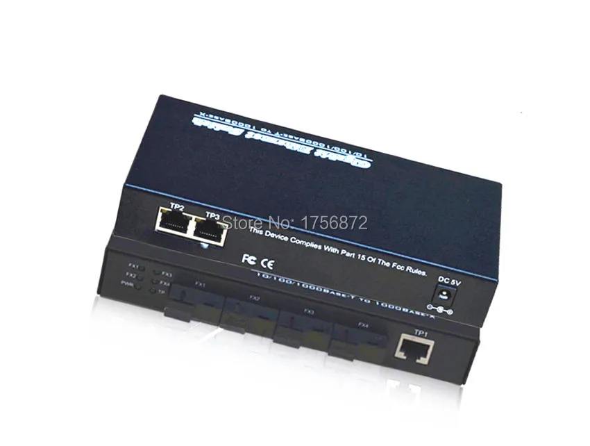 

convergent 1000m 4F3E giga single fiber 3x 1000m RJ45 20km 4 fiber ports fiber converter ethernet switch