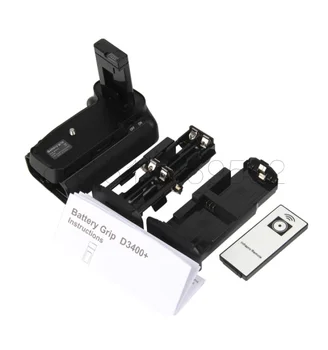 

Vertical Battery Hand Grip Pack For Nikon D3400 DSLR SLR Camera + AA Battery Holder + White IR Remote Control