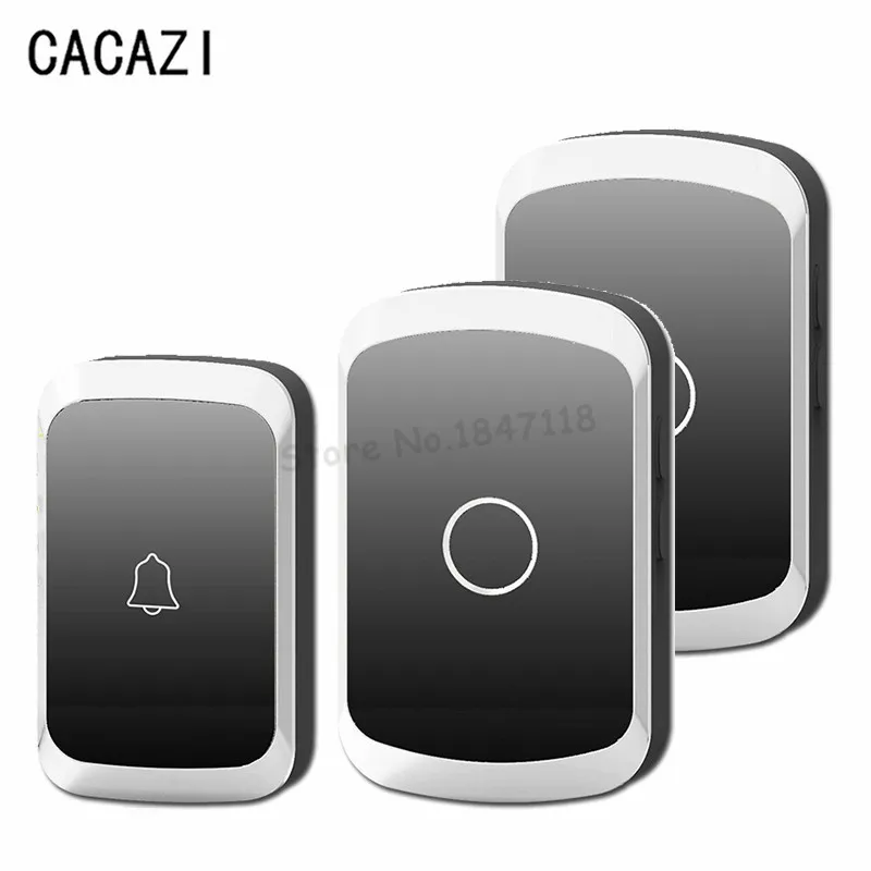 Беспроводной дверной звонок CACAZI с вилкой Стандарта ЕС/США/Великобритании