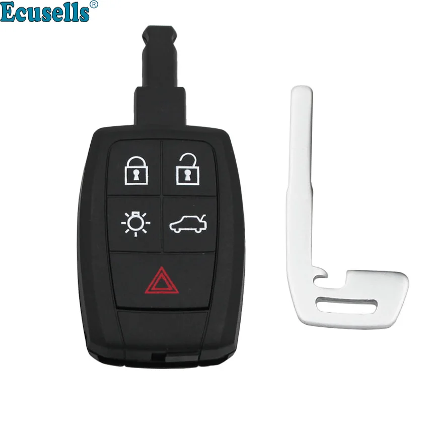 

5 Buttons remote key shell case fob FOR VOLVO C70 C30 V40 V50 WITH INSERT key