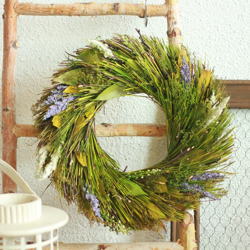 

Vintage Rustic Greenery Door Wreath Green Woodland Vine Wreath Summer Spring Wedding Wreaths Home Wall Decor Natural Garland