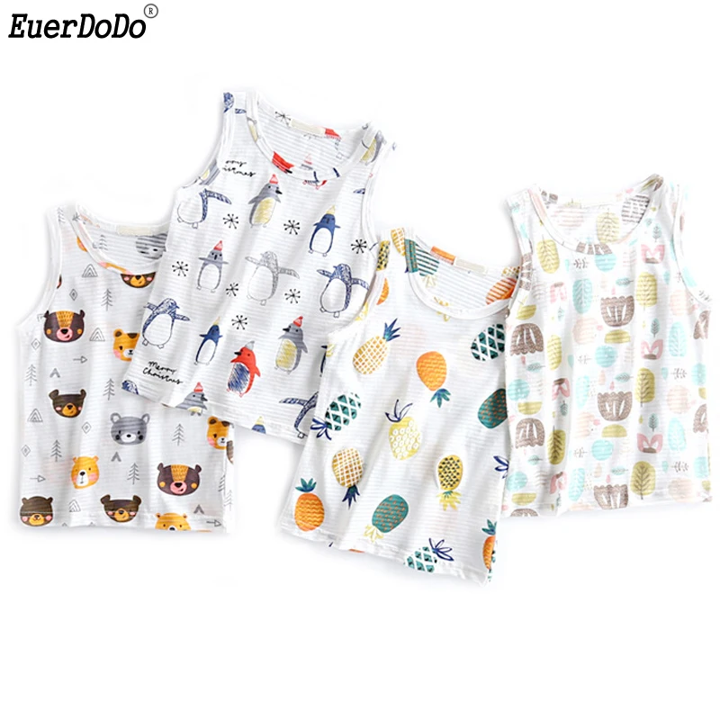 

Summer Baby T Shirts Cartoon Sleeveless T Shirt For Boys Girls Tee Shirts Kids Sweatshirt Cotton Top Girl Boy