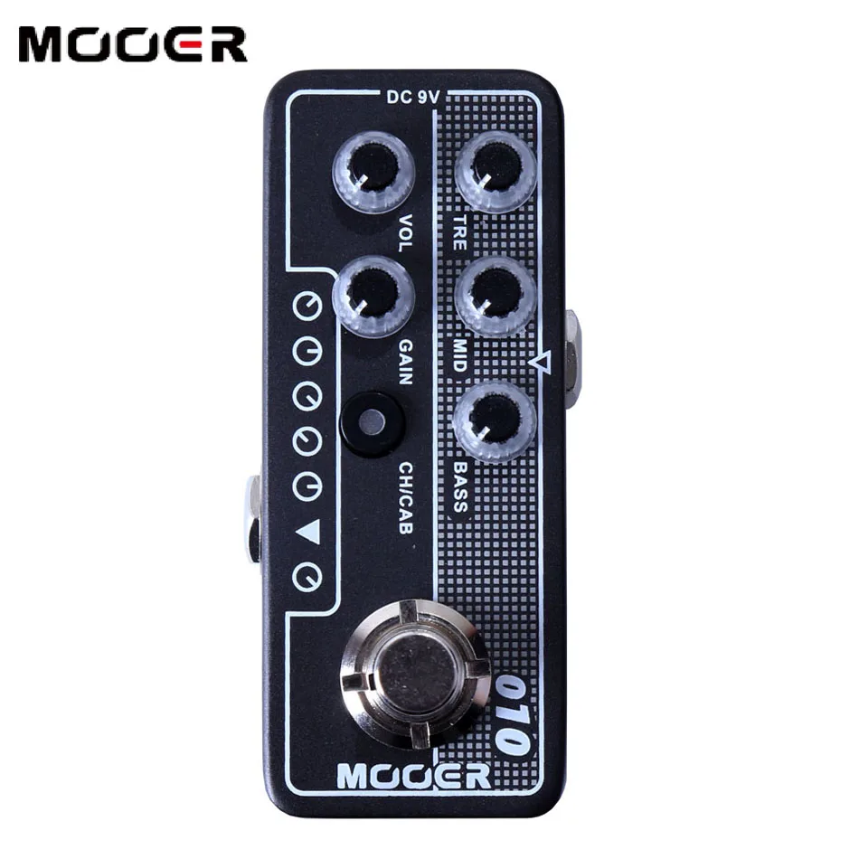 Mooer M010 два камня эффекты электрогитары педаль аксессуары шкаф динамиков моделирования с высоким коэффициентом усиления Tap Tempo бас-гитара