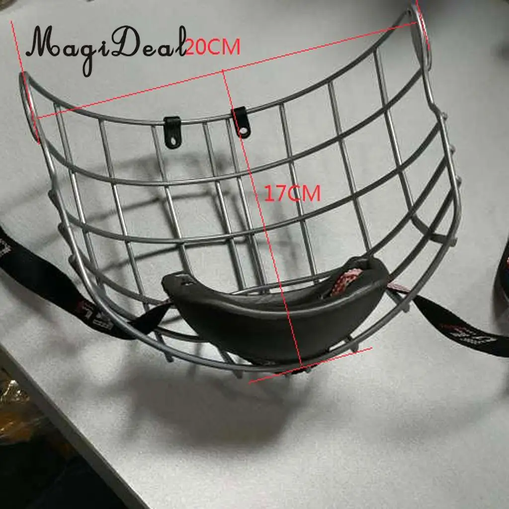 A3 Steel Flat-Cut Ice Hockey Helmet Cage Mask Face Shield with Accessories