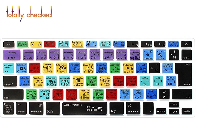 Фотошоп PS ярлыки силиконовый чехол для клавиатуры протектор кожи Macbook Air Pro Retina 13