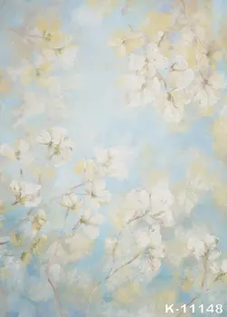 

Painted Photo Backdrop Vinyl Cloth Customized Newborn Baby Birthday Floral Photography Backgrounds For Photo Studio