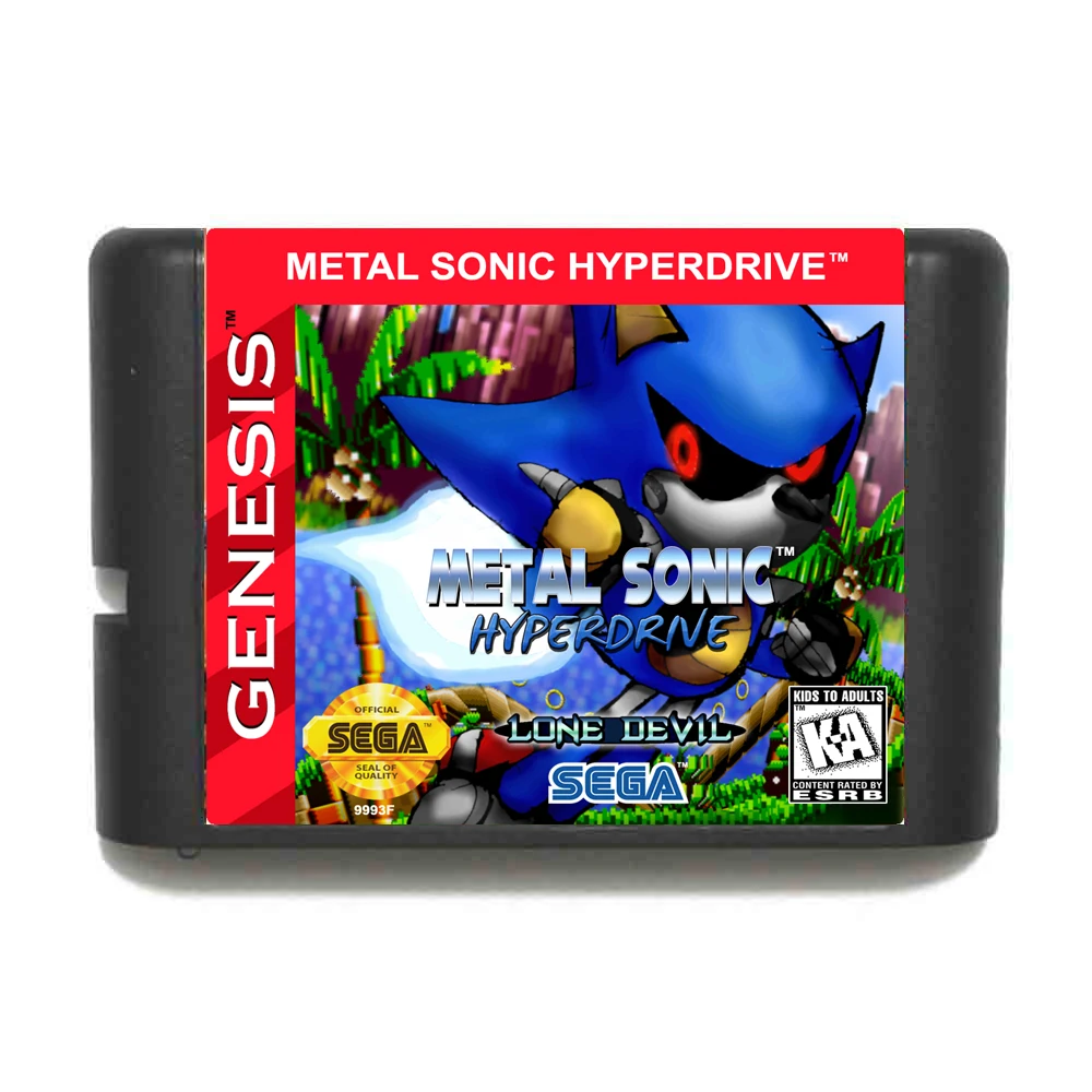 Металлическая звуковая гипердрайв 16 бит MD игровая карта для Sega Mega Drive Genesis|metal sonic