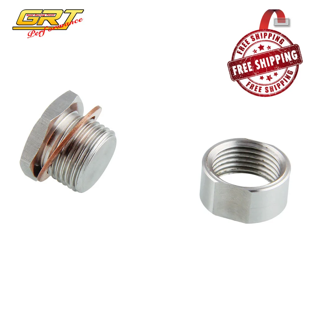Free shipping O2 Oxygen Sensor Stainless Steel Weld on Bung & Plug