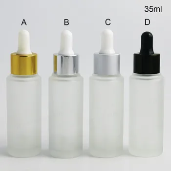 

12 x 35ml Cylinder Frost Glass Dropper Bottle 35cc cylinderical Glass Essential Oil Container With Dropper