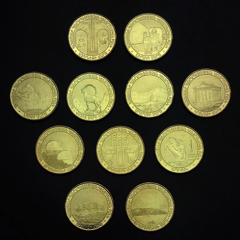 

11pcs Armenian 50 daram Original Coins Administrative area Commemorative coins gift present Not circulated