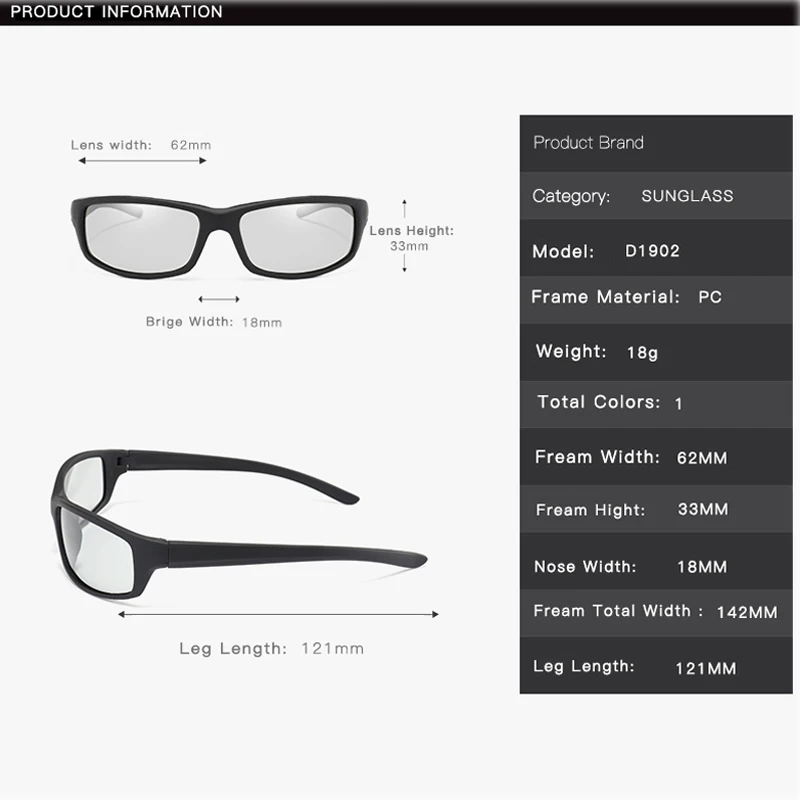 Модные мужские фотохромные солнцезащитные очки, поляризованные, меняющие цвет, солнцезащитные очки, мужские, хамелеон, Dis, цветные, защитные очки, Gafas, UV400