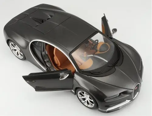 1/24 масштабная литая Черная модель автомобиля Bugatti Chiron Black Special Edition игрушки подарки для детских коллекций