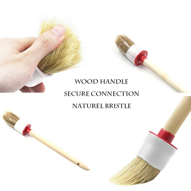 Wheels Air Conditioning Engine Horn Car Cleaning Brush 5pcs/set Car Hub Wood Handle Brush Car Cleaning Tool