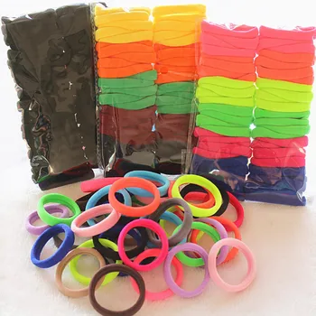

2017 50PCS Styling Accessories Tools Lowest Price Seamless Elastic Kids Girls Hair Ties Rope Hair Bands Ponytail Bracelet
