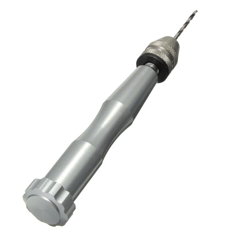 GOXAWEE 1 шт. Мини Микро алюминиевая ручная дрель для сверления Зажимная 0,3-3,5 мм+ 10 шт. сверла электроинструменты для деревообработки