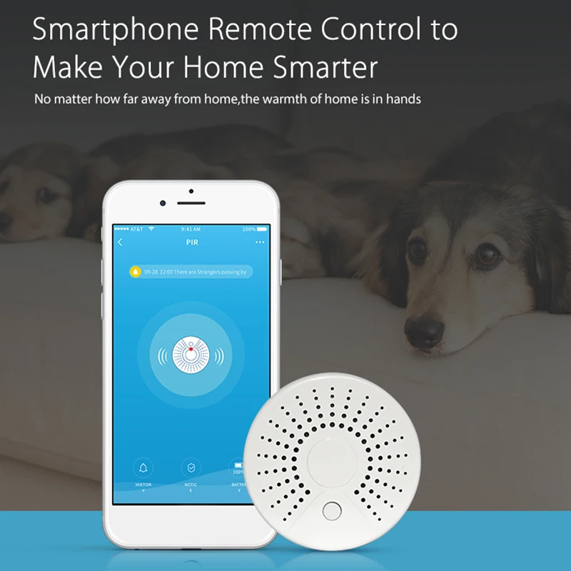 

Intelligent WiFi Smoke Detector Sensor Alarm Home Automation Alarm System Motion Warning TU-shop