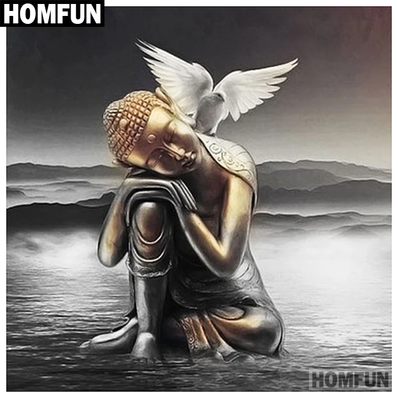 Алмазная живопись HOMFUN A00739 картина сделай сам из квадратных/круглых страз вышивка