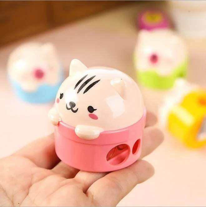 24 шт./лот Kawaii 3D Маленькая кошка дизайн мини точилки для карандашей милый подарок