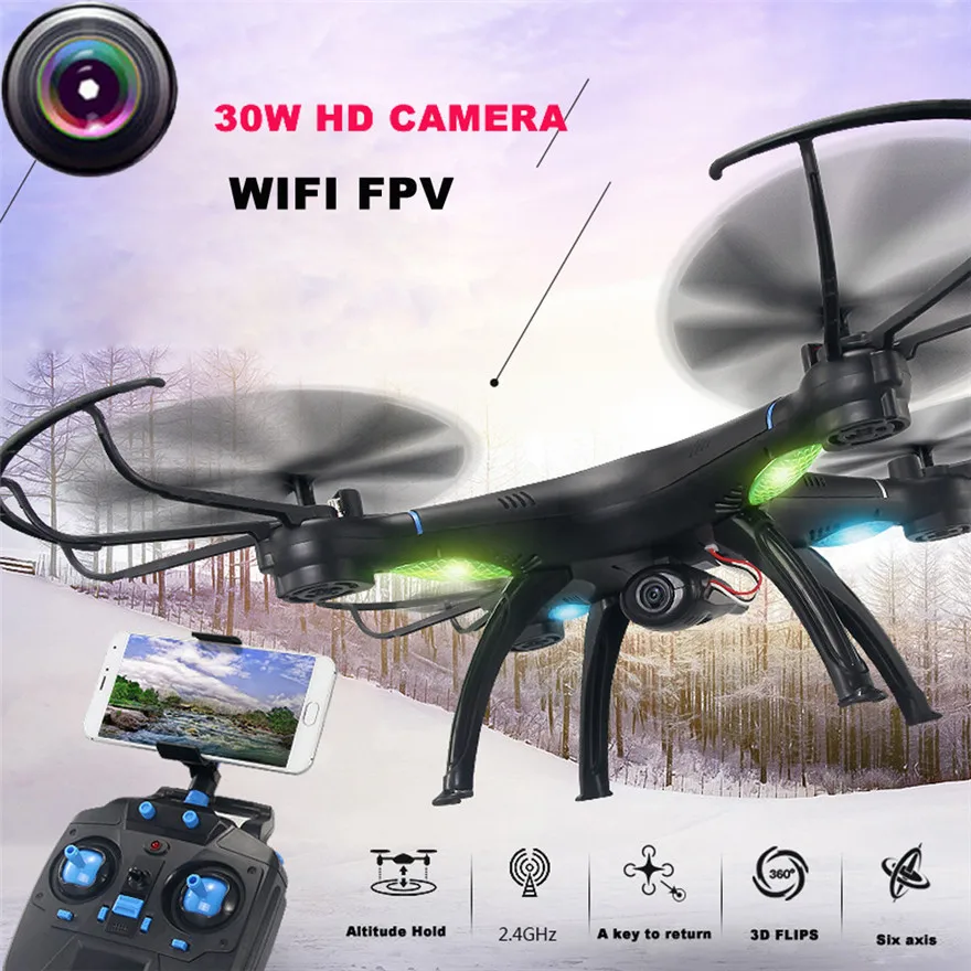 

High Quqlity M39GW 2.4G 6-axis 4CH HD Camera WiFi FPV Gyro RC Quadcopter Altitude Hold Birthday Gift For Kid Toys Wholesale