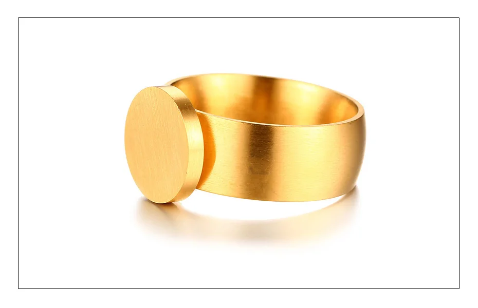Meaeguet Customized Engrave & Laser Ring For Men Women Signet Solid Gold-color Stainless Steel Ring Personal Jewelry (3)