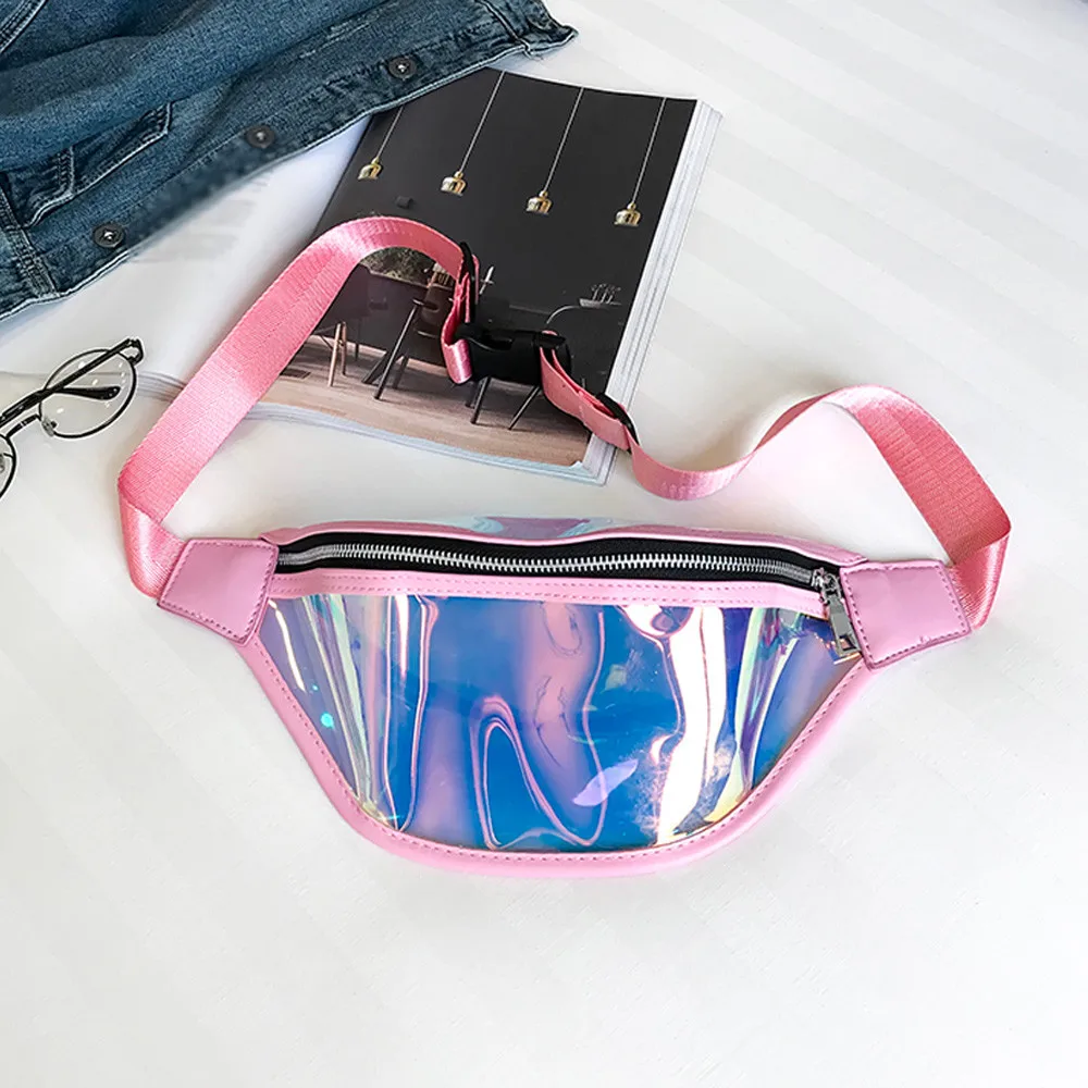 

Woman Waist Bag Fashion Beach Messenger Cute Laser Crossbody Chest Bag fanny pack girl crossbody belt bag women sac ceinture
