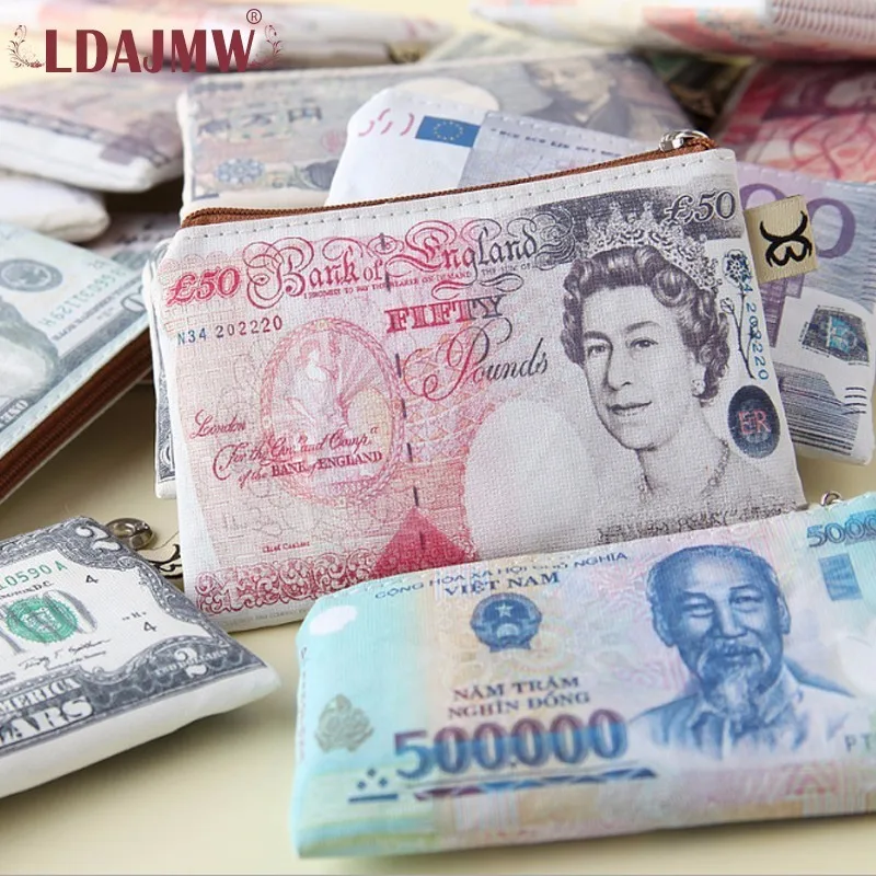 LDAJMW Новый студенческий холщовый нейтральный Кошелек для монет кошелек женщин и