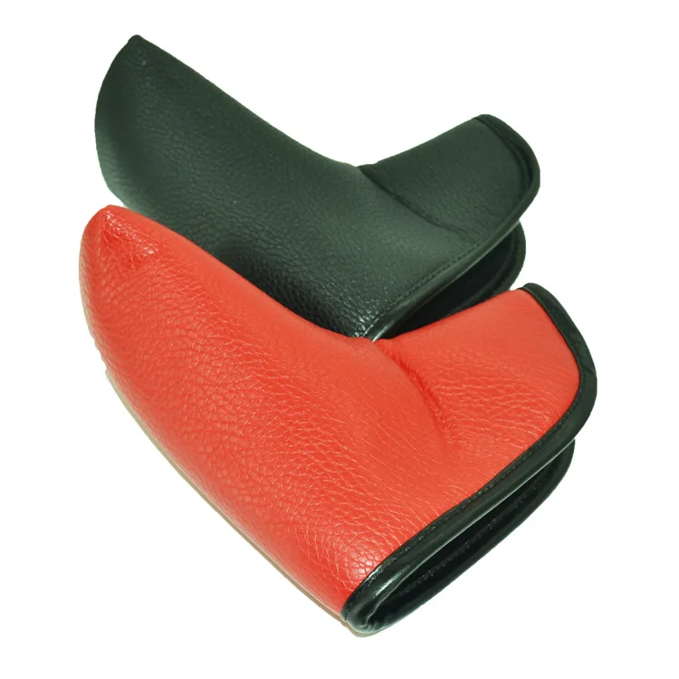 2018 Latest Golf Putter Club Protective Cap PU Leather Straight Golf Head Cover Black/Red 2Colors