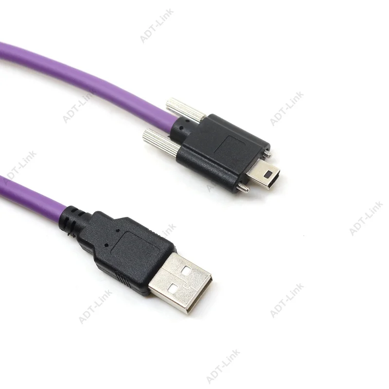 Промышленная камера USB2.0 кабель USB 2,0 A к мини-usb кабель с винтами для Yingmeijing камера Haikang Dahua буксировочная цепь кабель Шнур