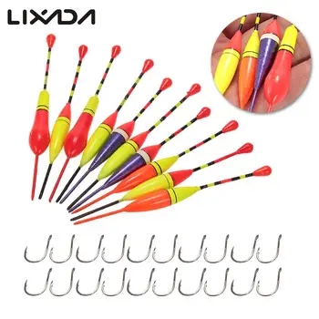 

30pcs Light Floats Fishing Floats Hooks Set Antenna Slip Buoyant Bite Indicators Pesca Boia Flotteur Peche Tackle Fishing Buoys