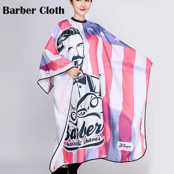 

Haircut Hairdressing Barber Cloth Blue Black Chambray Apron Polyester Hair Styling Design Supplies Salon Barber Gown