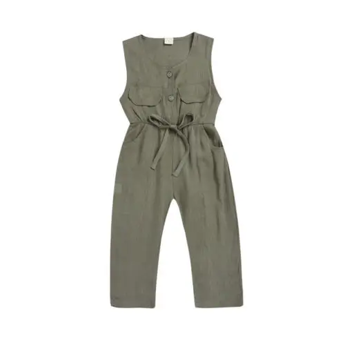

Infant Toddler Baby Girls Boys Sleeveless Romper Waist Jumpsuit Playsuit Sunsuit Long Pants Casual Summer Baby Clothes 3M-3T