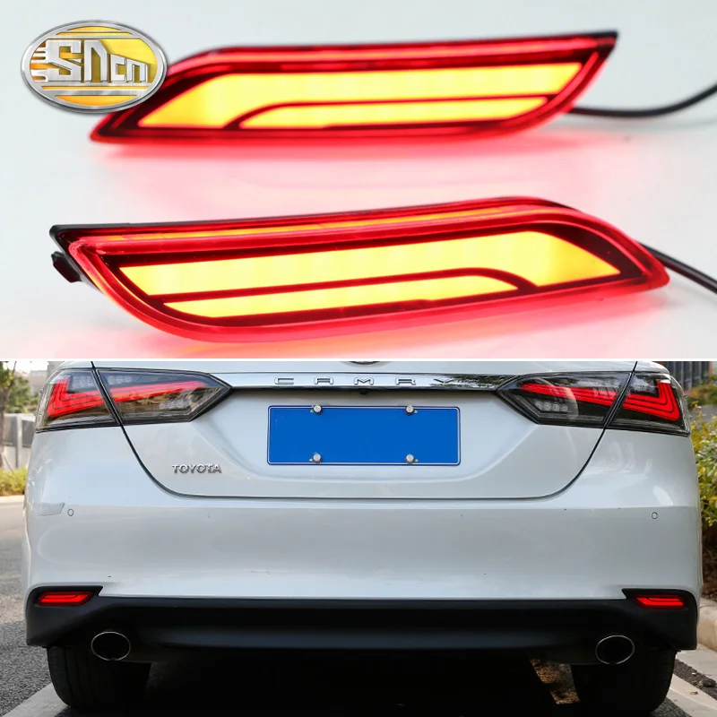 

For Toyota Camry 2018 2019 SNCN Multi-functions Car Tail Light LED Rear Fog Lamp Bumper Light Auto Bulb Brake Light Reflector
