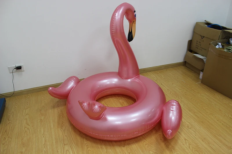 Горячее розовое золото надувной фламинго круг для плаванья плот взрослых детей гигантский круг для плавания плавающий летний водный надувной бассейн игрушки