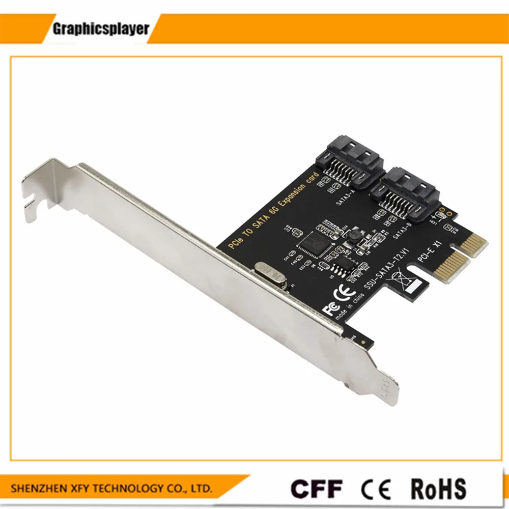 

PCI Express to SATA3.0 2-Port SATA III 6G Expansion Controller Adapter Card For Desktop Computer Components PC PCI E